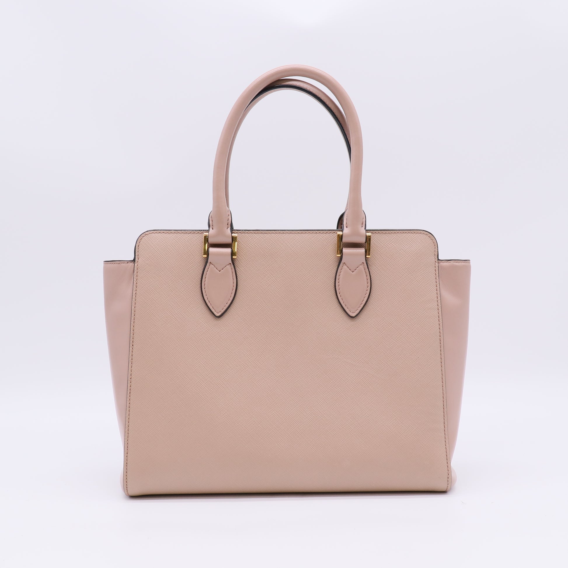 Prada Saffiano Soft Calf Trimmed Convertible Open Tote (Model: 1BA113) B23169