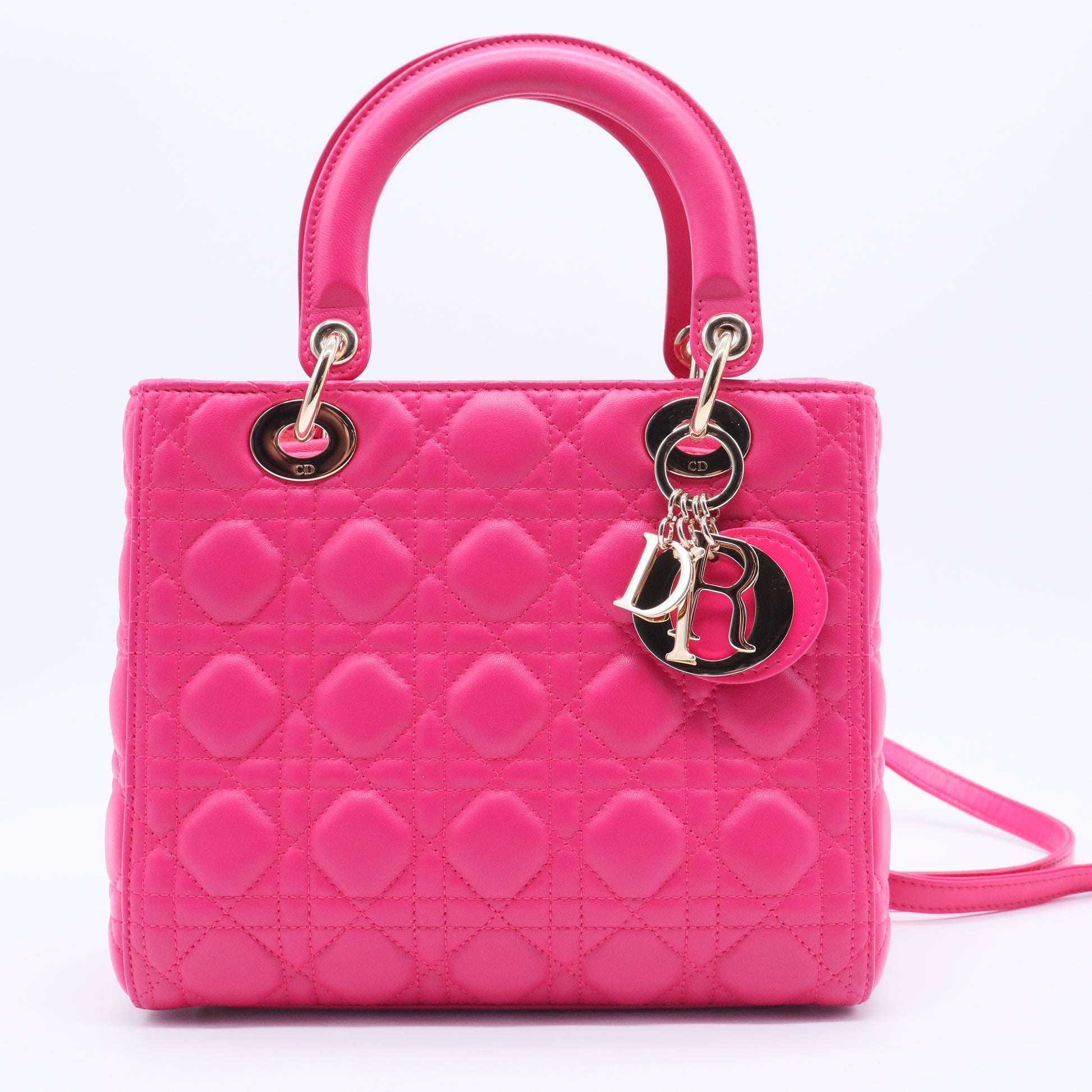 Lady Dior Bag Cannage Quilt Lambskin Medium