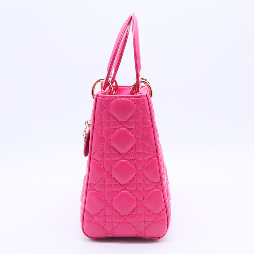 Lady Dior Bag Cannage Quilt Lambskin Medium