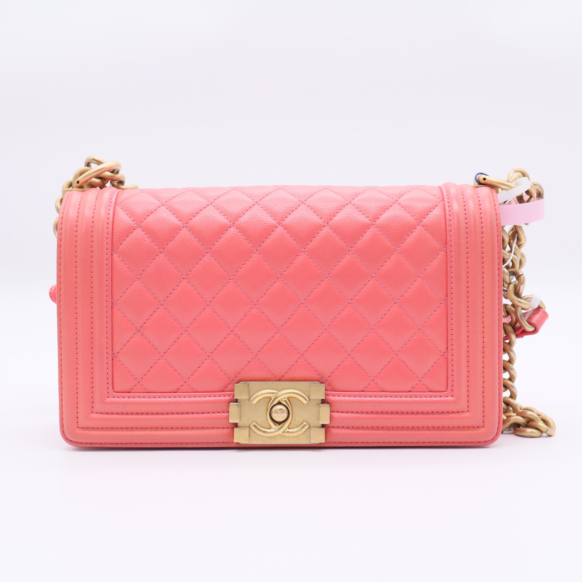 Boy Flap Bag Quilted Caviar Old Medium Twins LDJ3489