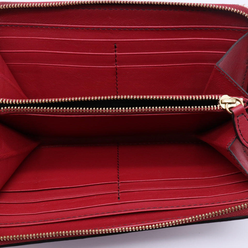Burberry House Check Canvas Elmore Zip Around Wallet W21323