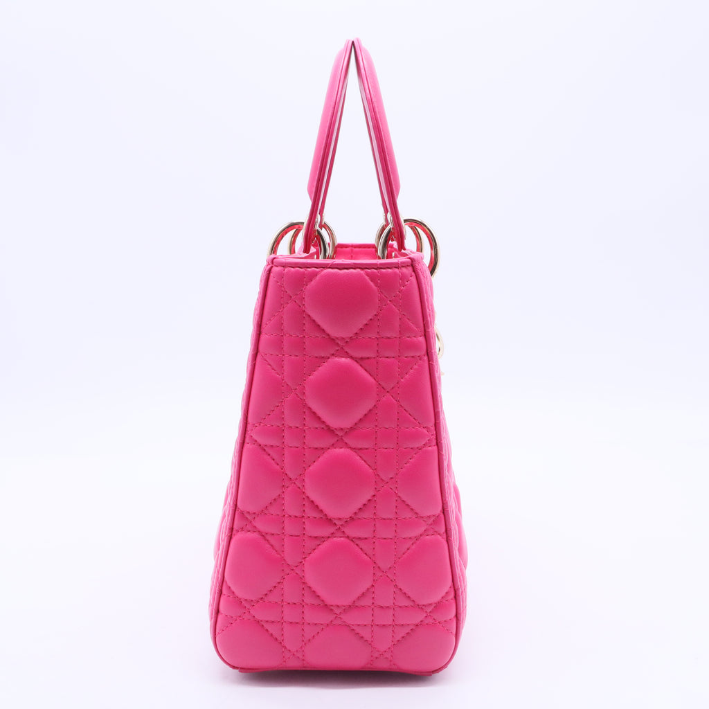 Lady Dior Bag Cannage Quilt Lambskin Medium