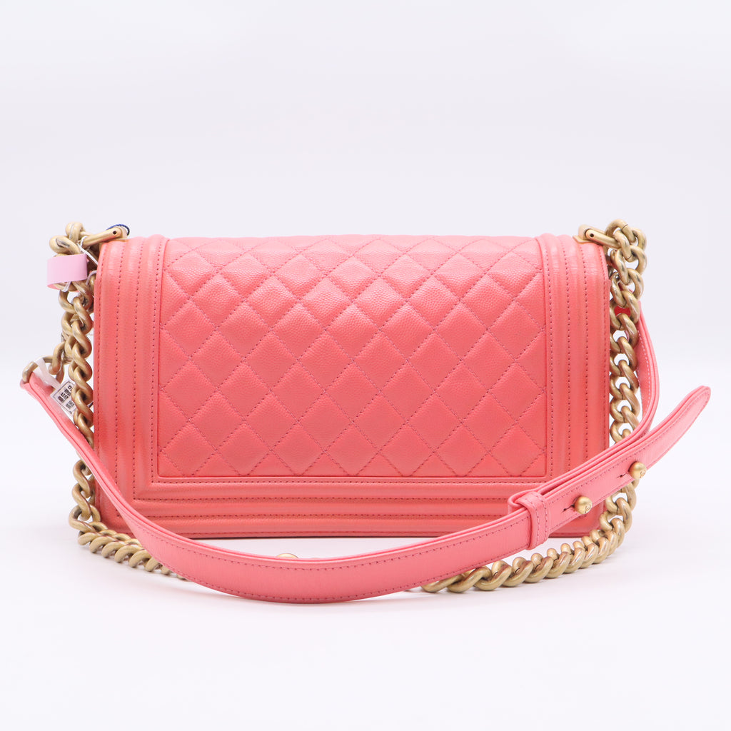 Boy Flap Bag Quilted Caviar Old Medium Twins LDJ3489