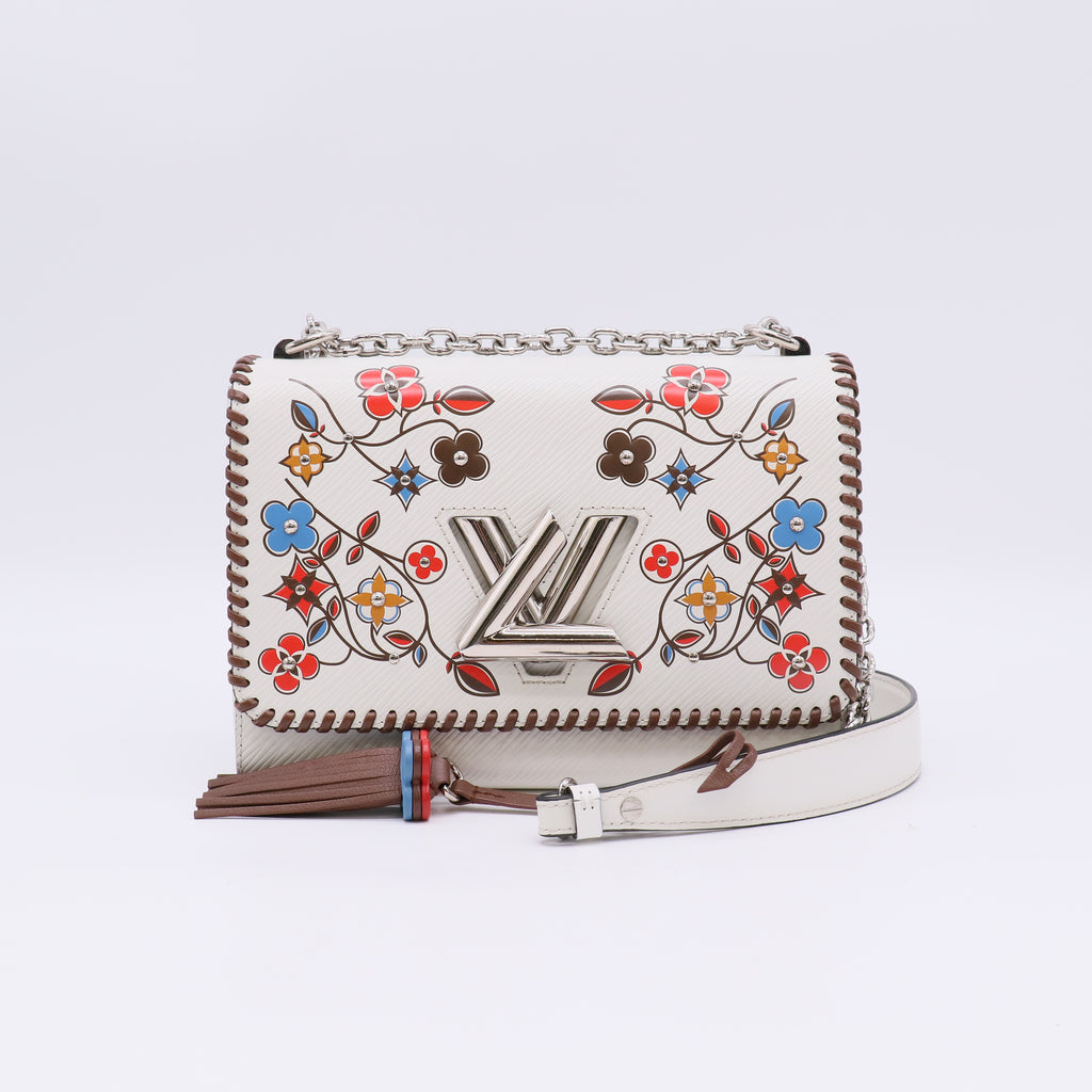 Louis Vuitton Limited Edition Flower Embellished Epi Leather Twist MM Crossbody Bag B22463