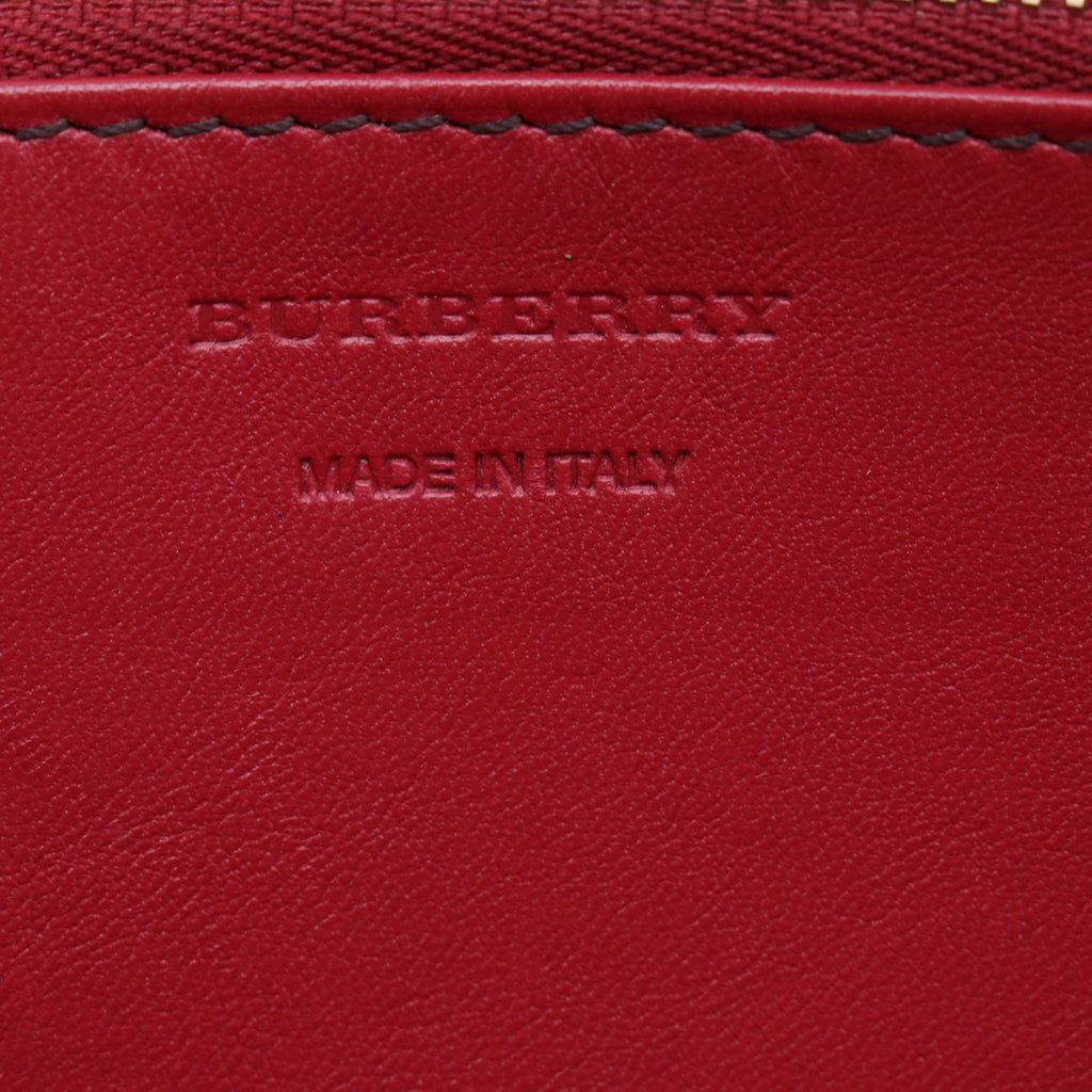 Burberry House Check Canvas Elmore Zip Around Wallet W21323