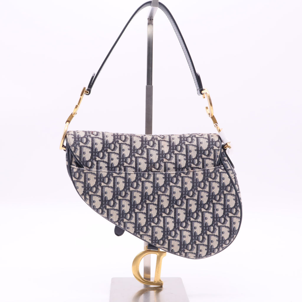 Christian Dior Saddle Handbag with Strap Oblique Canvas Medium shoulder bag twins