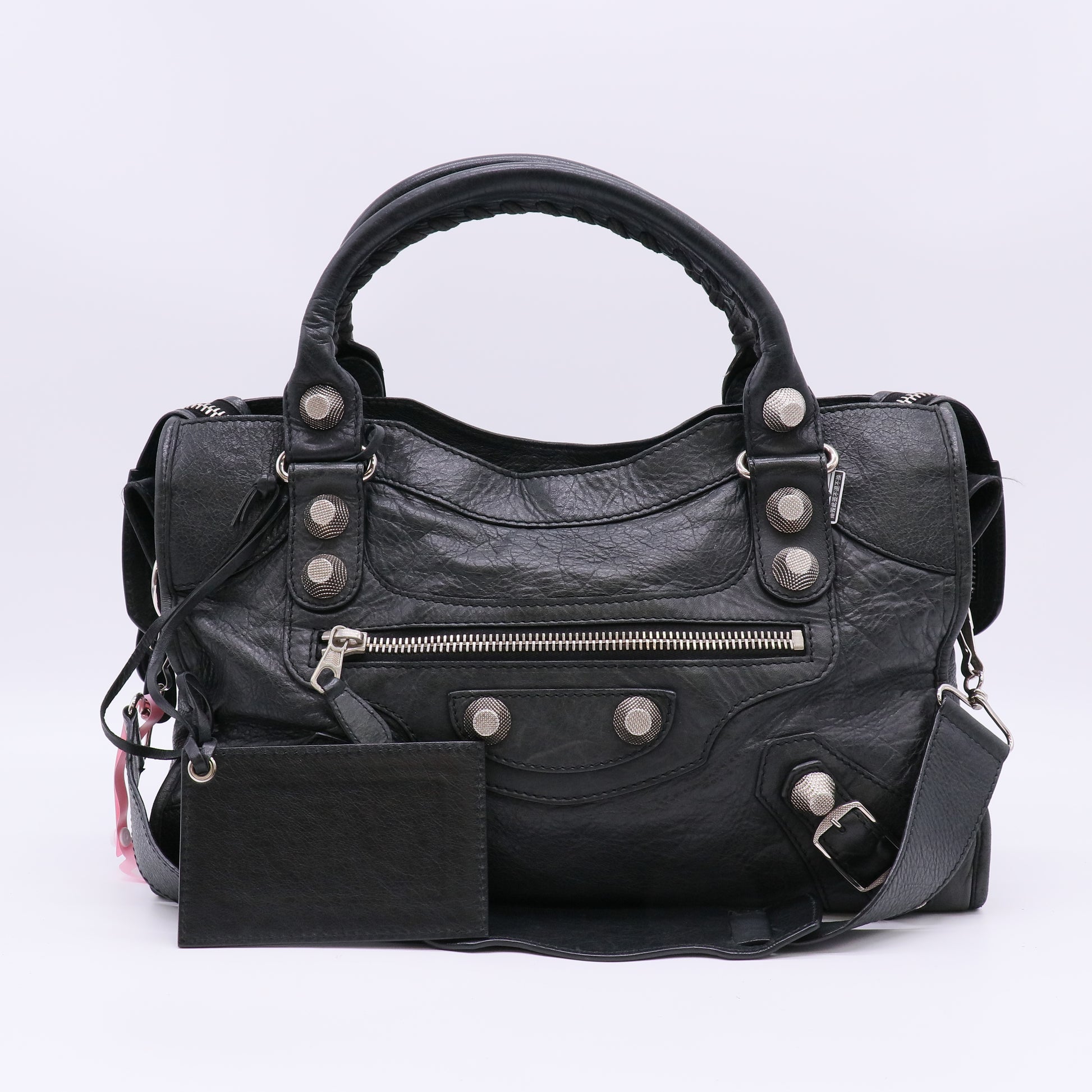 Balenciaga Agneau Giant 21 Silver Hardware City Black twins LDJ5477