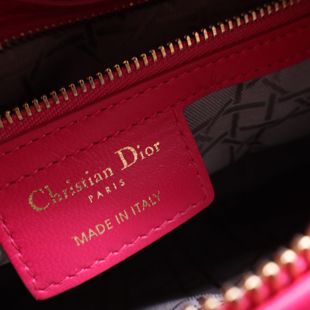 Lady Dior Bag Cannage Quilt Lambskin Medium