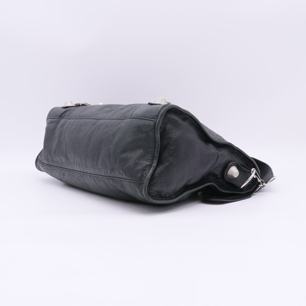 Balenciaga Agneau Giant 21 Silver Hardware City Black twins LDJ5477