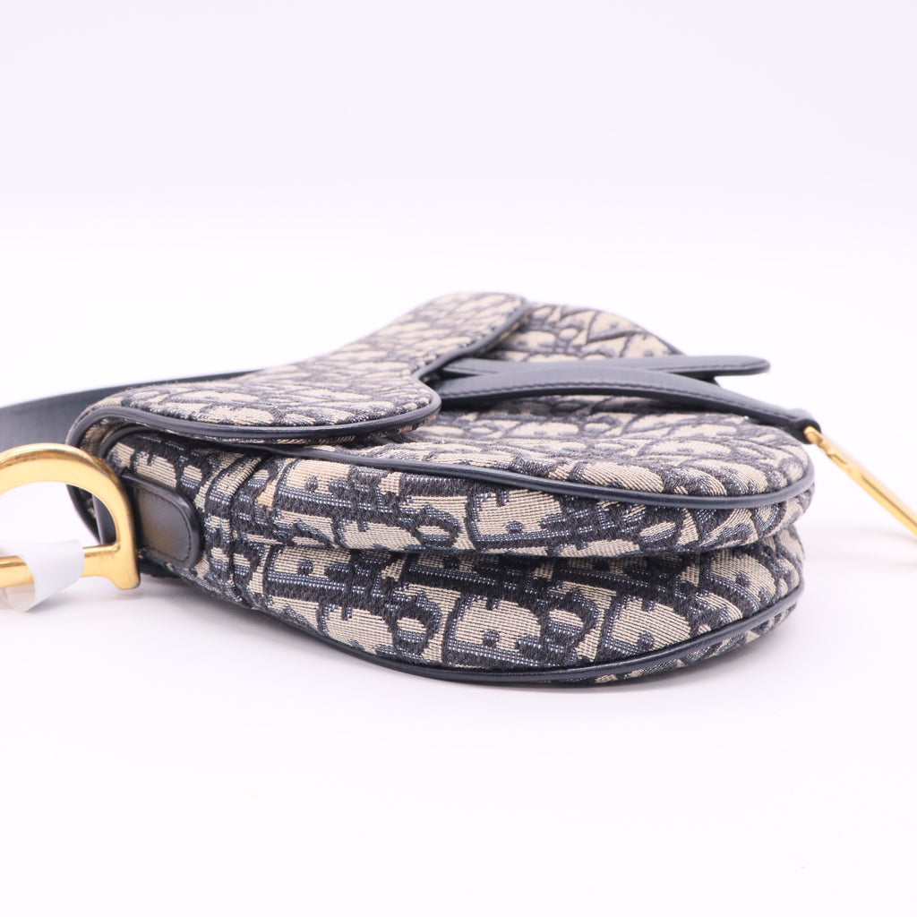 Christian Dior Saddle Handbag with Strap Oblique Canvas Medium shoulder bag twins