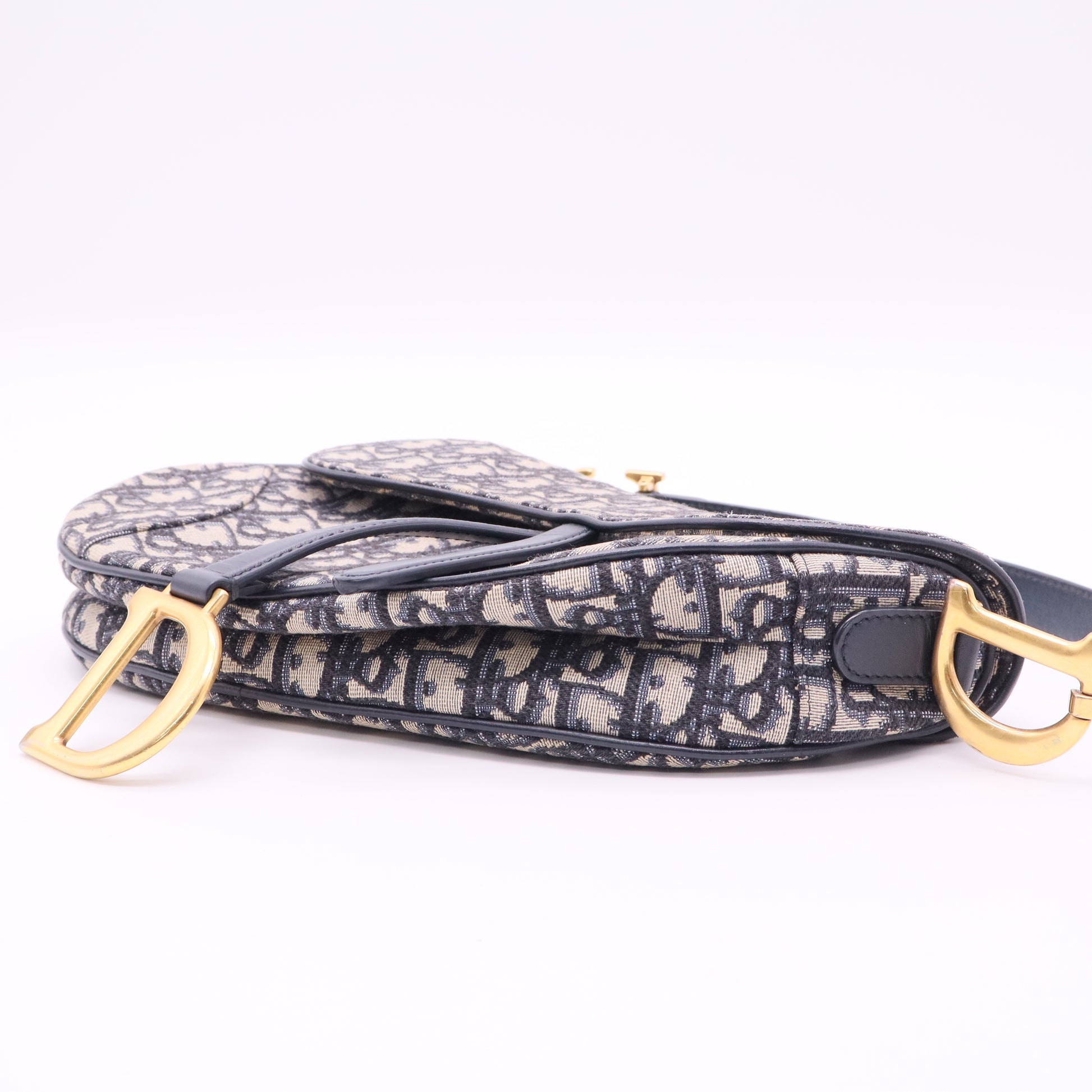 Christian Dior Saddle Handbag with Strap Oblique Canvas Medium shoulder bag twins