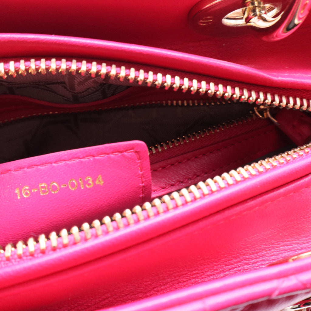 Lady Dior Bag Cannage Quilt Lambskin Medium
