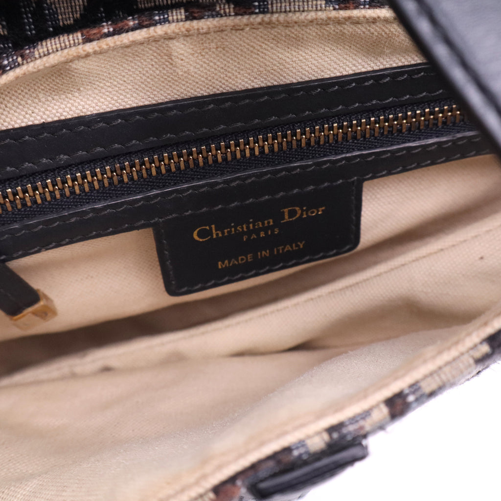 Christian Dior Saddle Handbag with Strap Oblique Canvas Medium shoulder bag twins