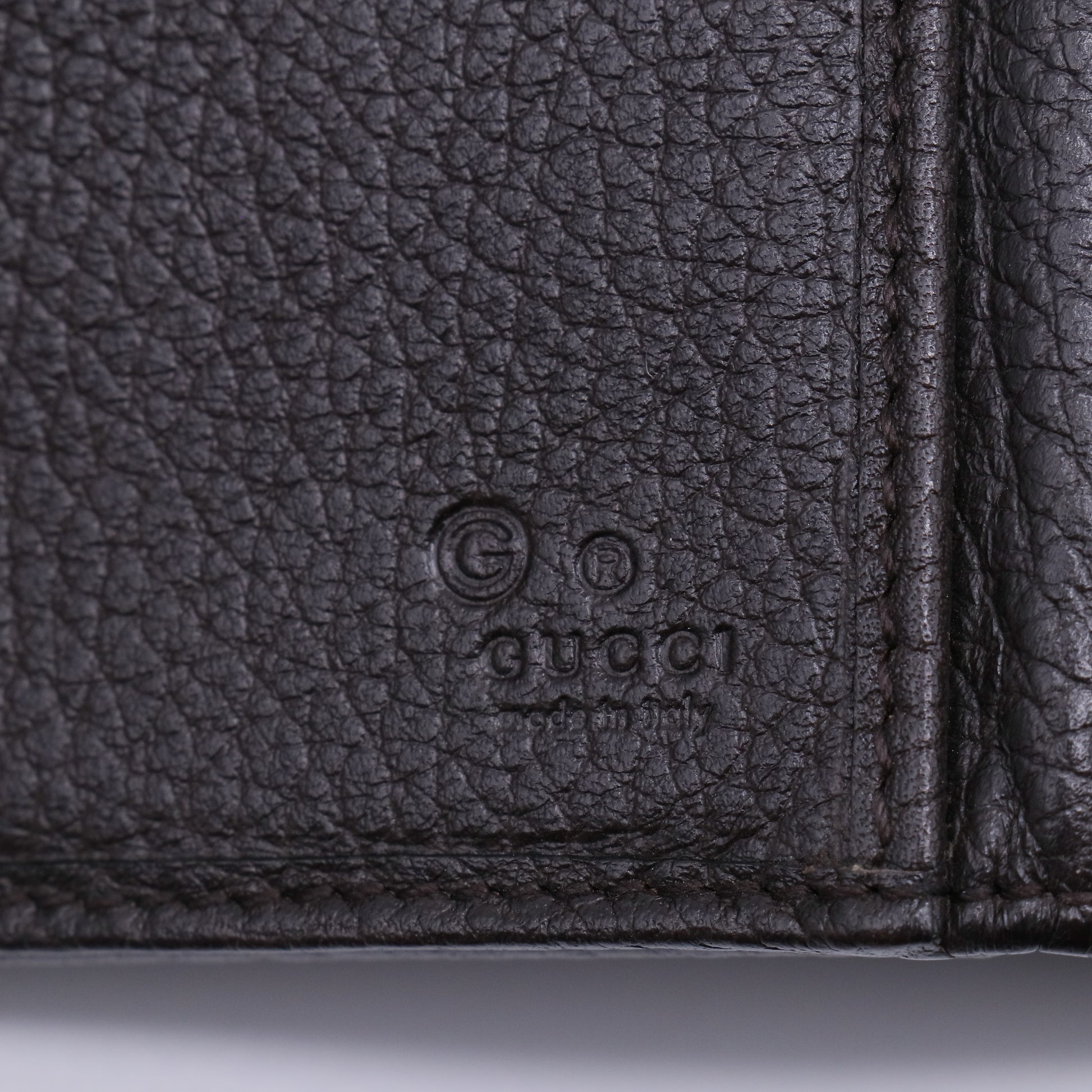 Gucci GG Canvas Studded Round Plaque Continental Wallet Black W21326
