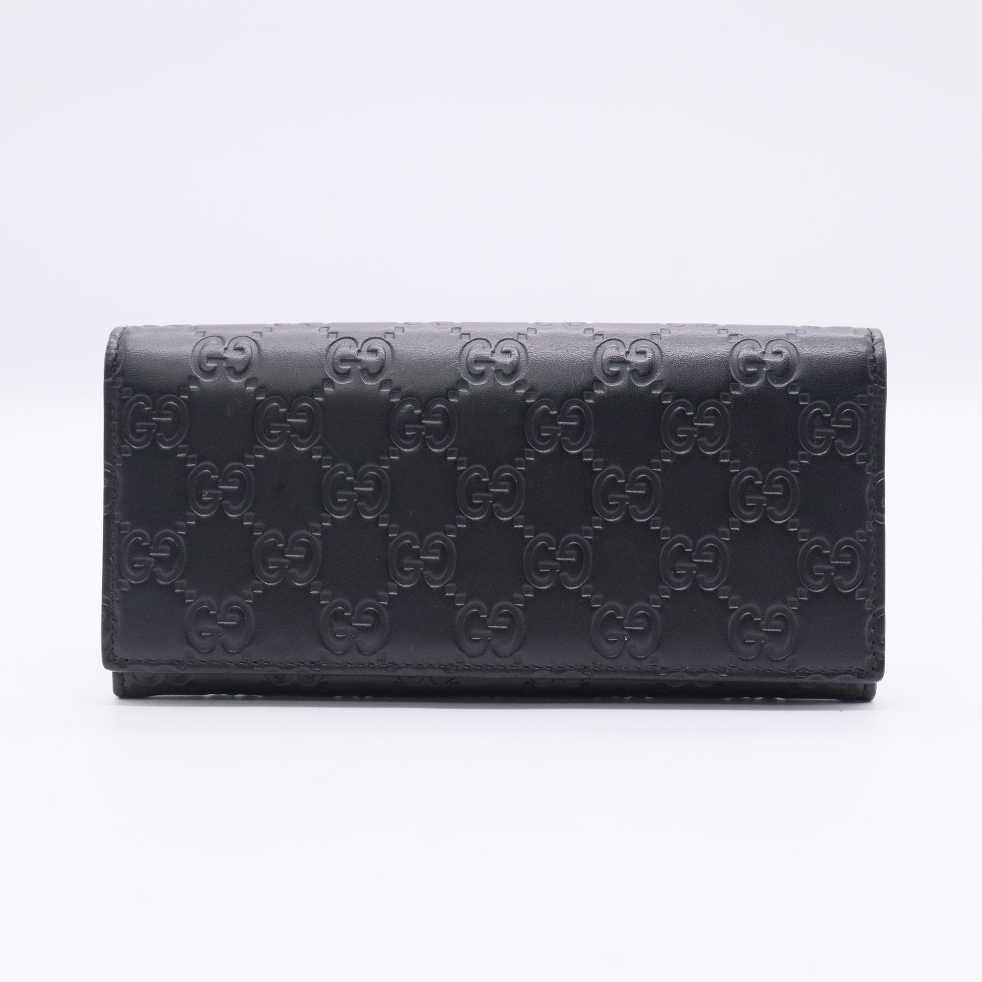 Guccissima Signature Crystal Cat Flap Wallet Black TWINS W20742