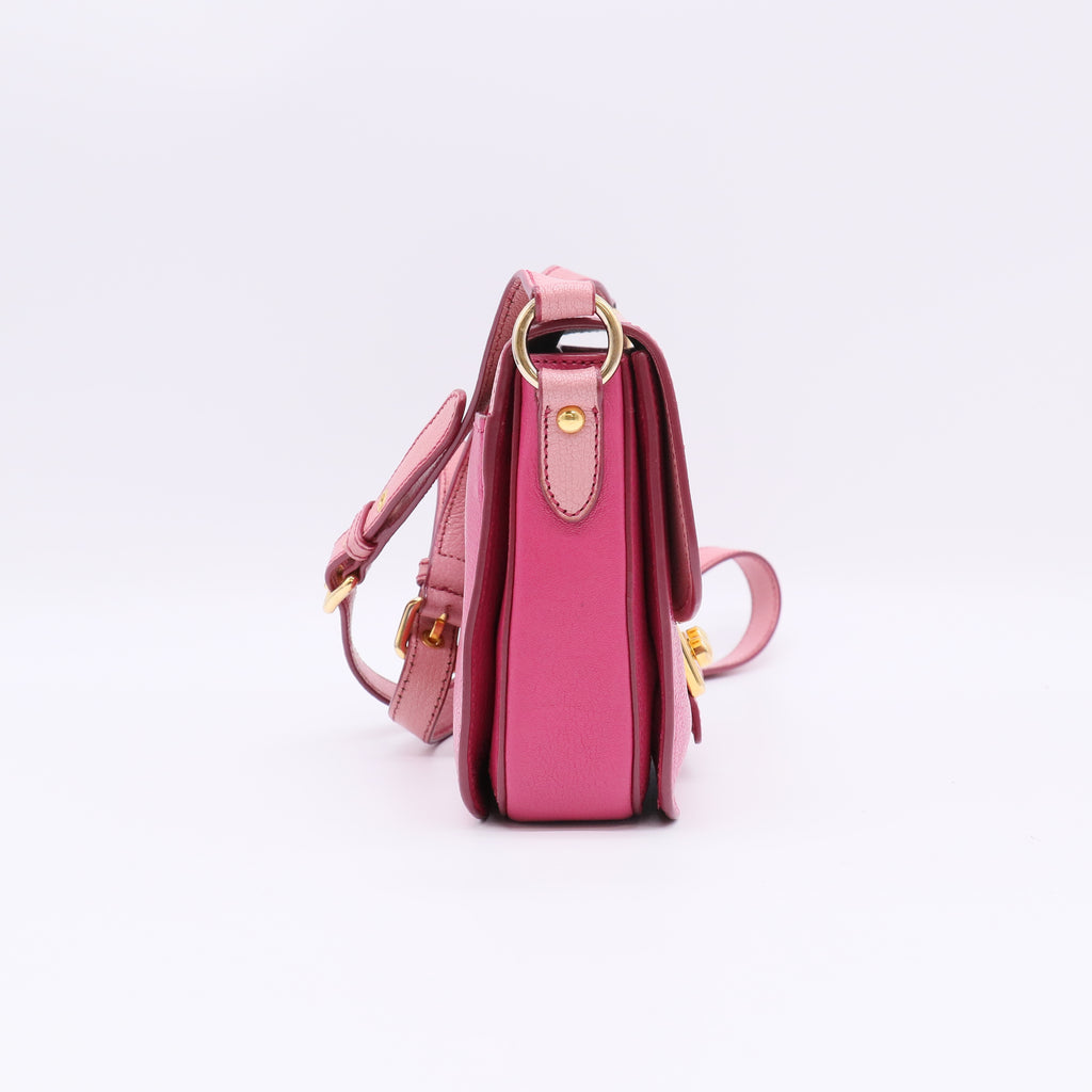 Miu Miu Bicolor Goatskin Madras Crossbody Bag B22957