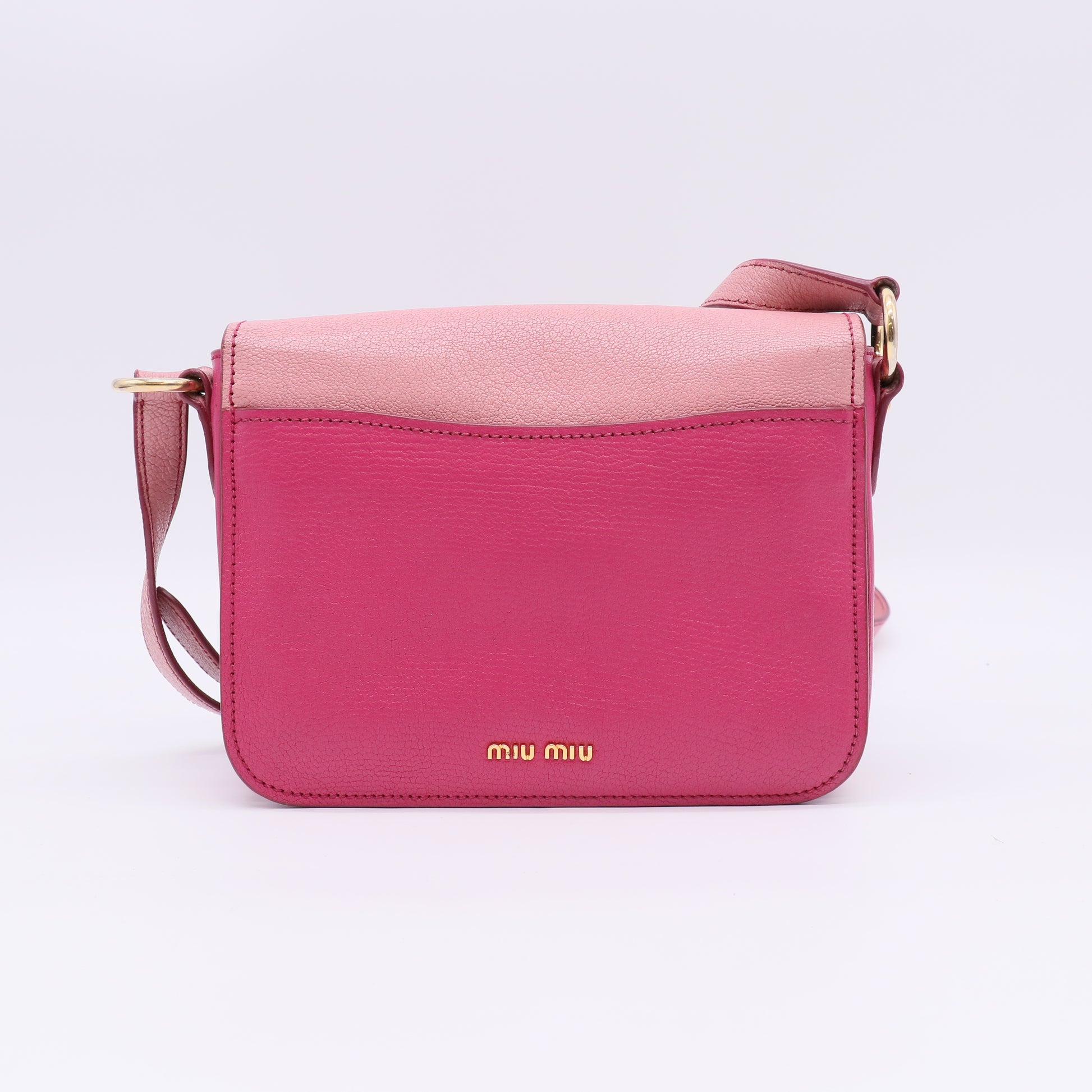 Miu Miu Bicolor Goatskin Madras Crossbody Bag B22957