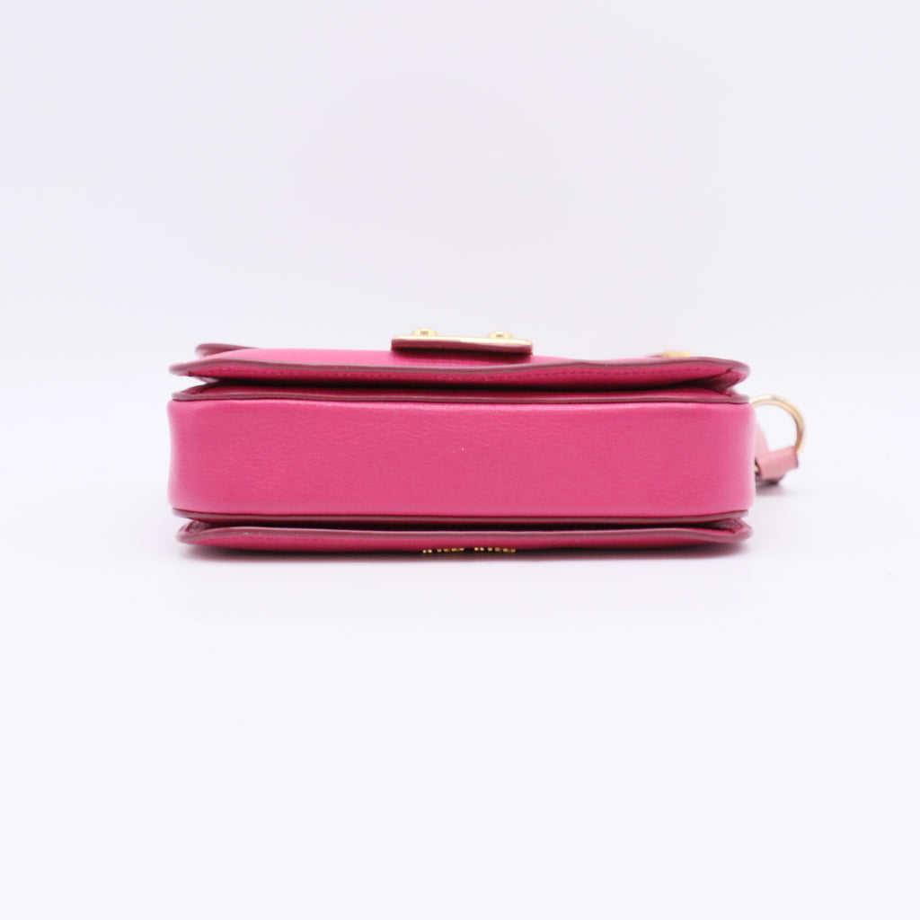 Miu Miu Bicolor Goatskin Madras Crossbody Bag B22957