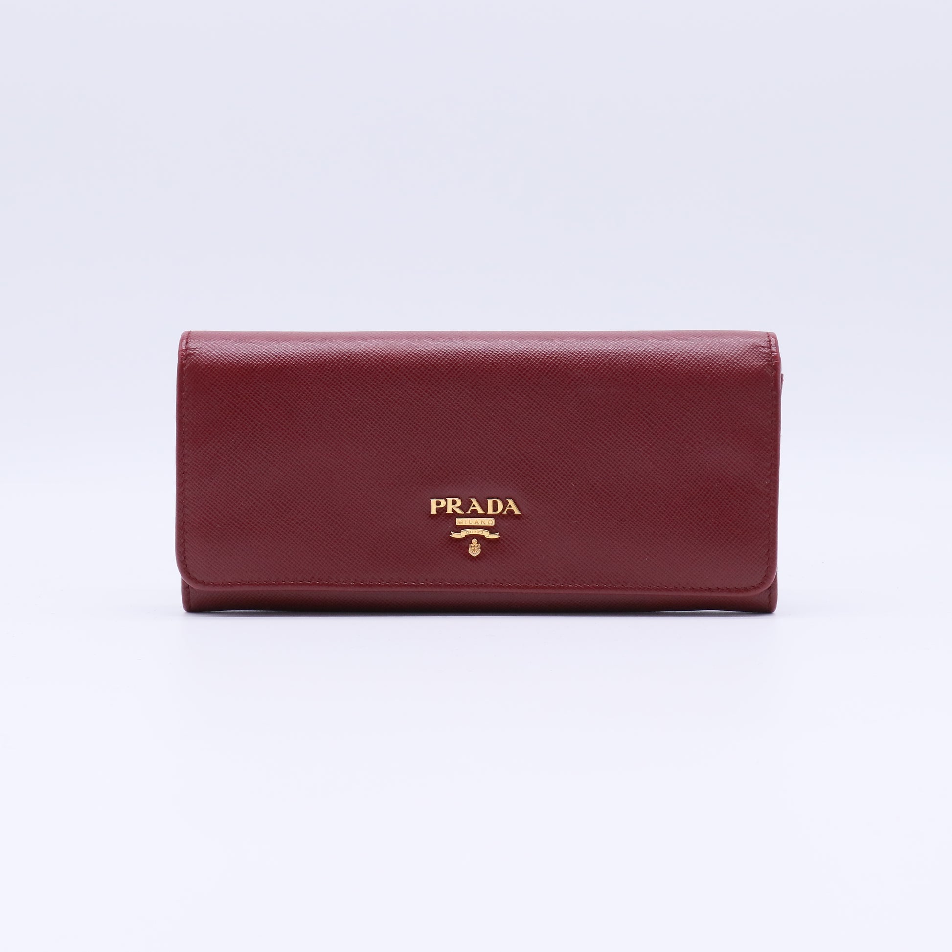 Prada Saffiano Metal Continental Wallet W21339