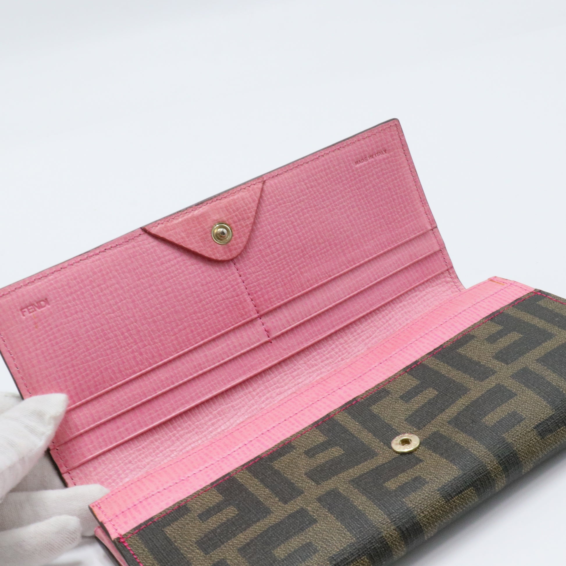 Zucca FF Logo Canvas Continental Wallet