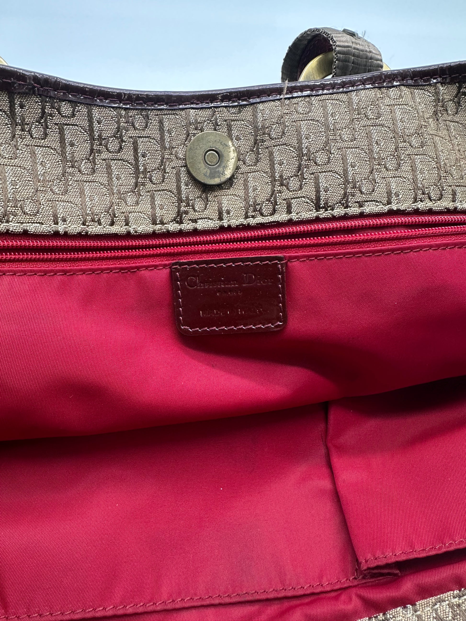 Diorissimo Canvas Shoulder Bag Brown twin
