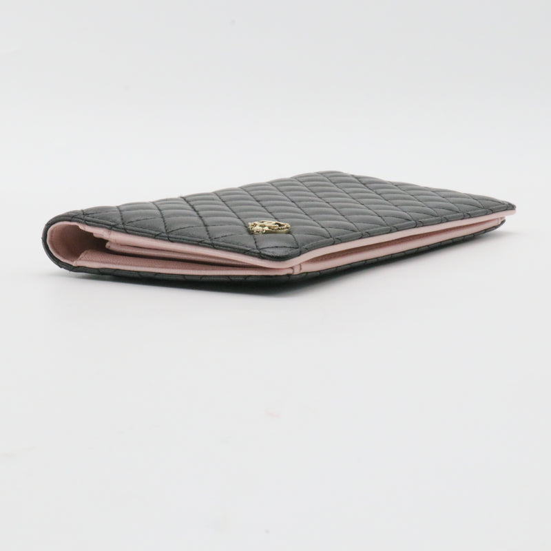 L-Yen Wallet Quilted Lambskin Long