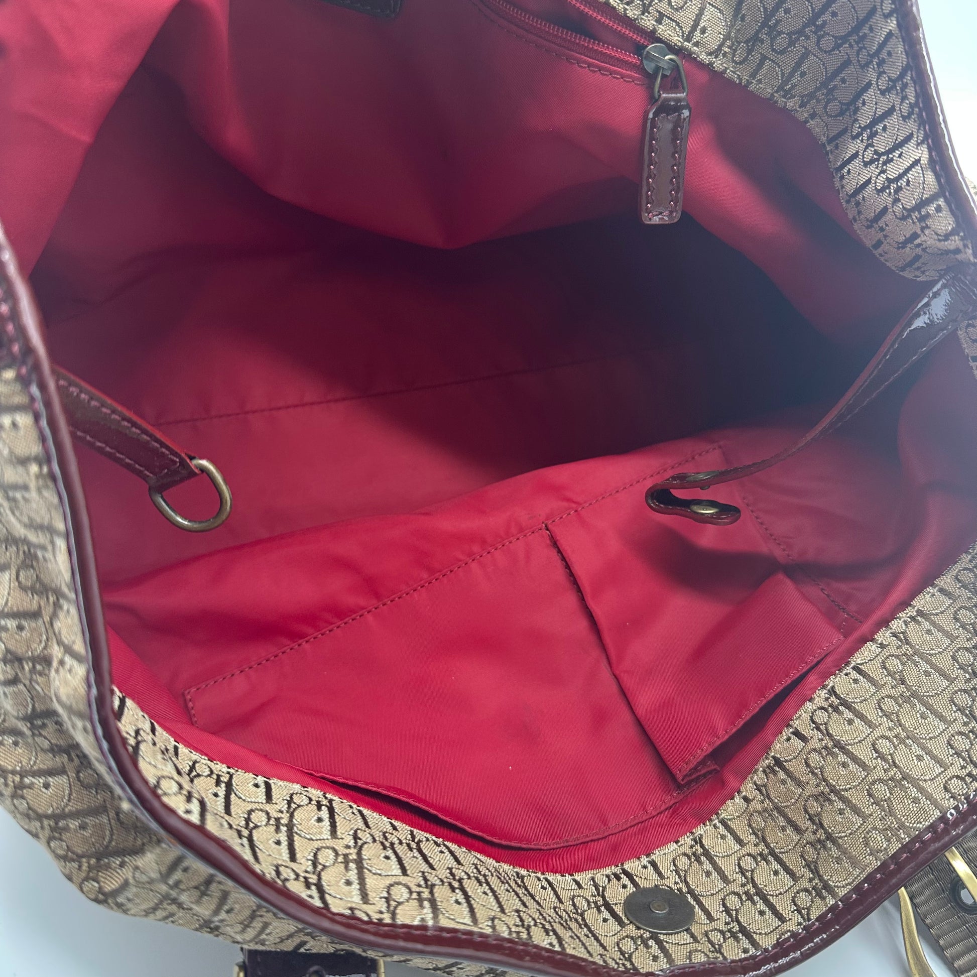Diorissimo Canvas Shoulder Bag Brown twin