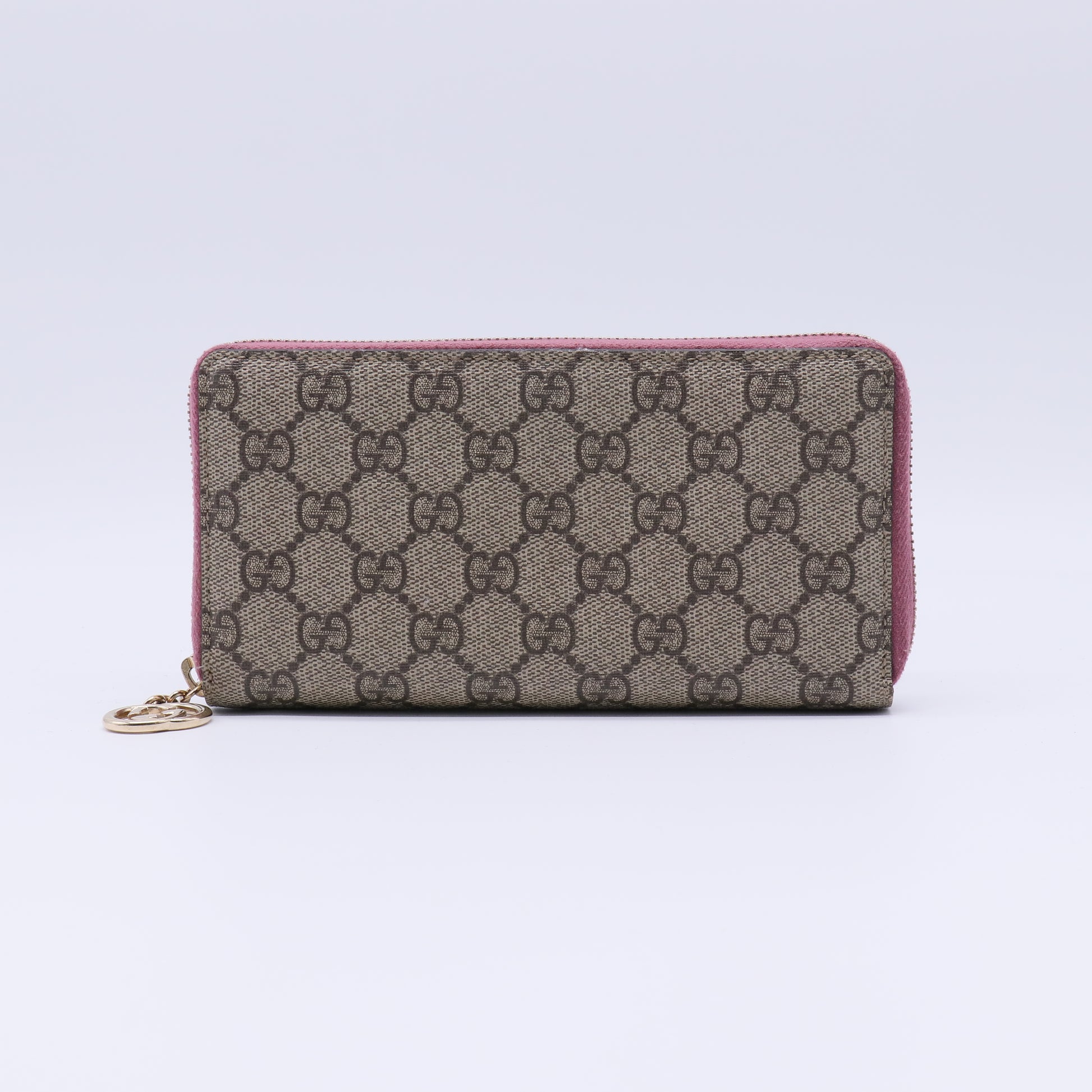 Gucci GG Supreme Canvas Zip Around Wallet W21421