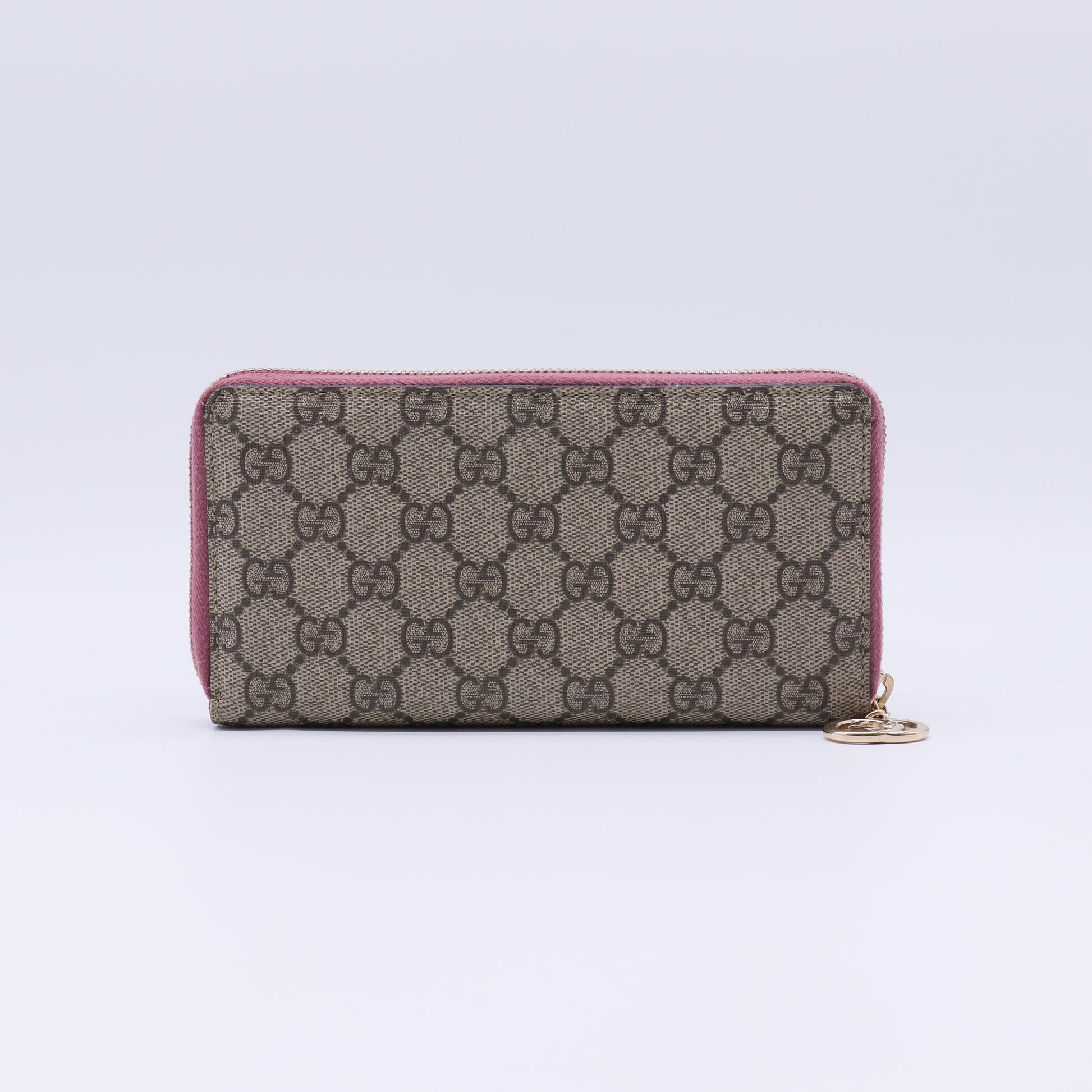 Gucci GG Supreme Canvas Zip Around Wallet W21421