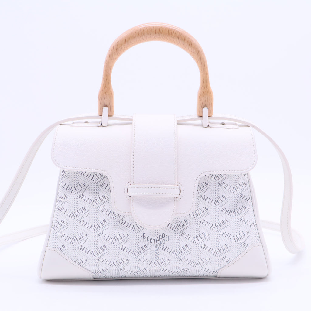 Saigon Top Handle Bag Coated Canvas with Leather Mini B20040