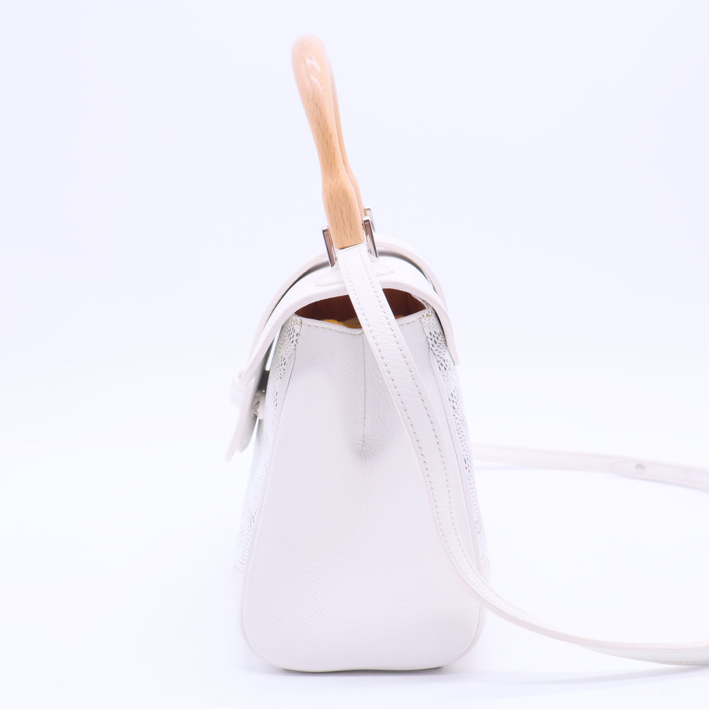 Saigon Top Handle Bag Coated Canvas with Leather Mini B20040