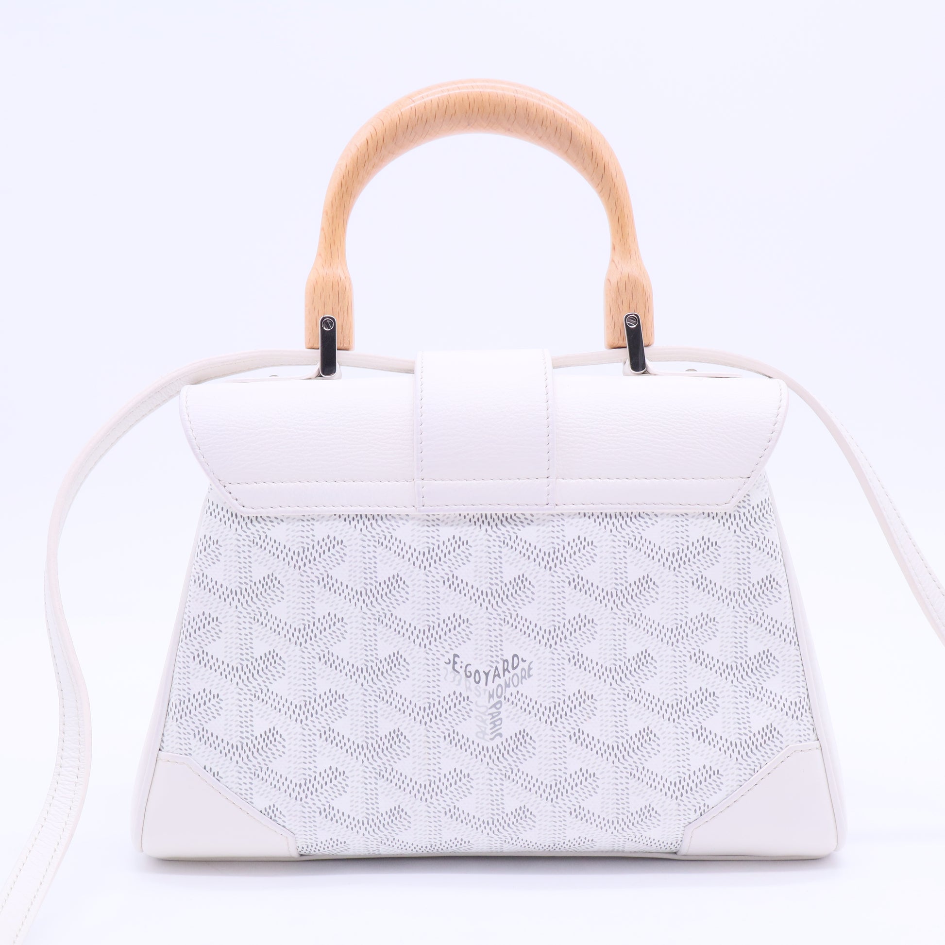 Saigon Top Handle Bag Coated Canvas with Leather Mini B20040