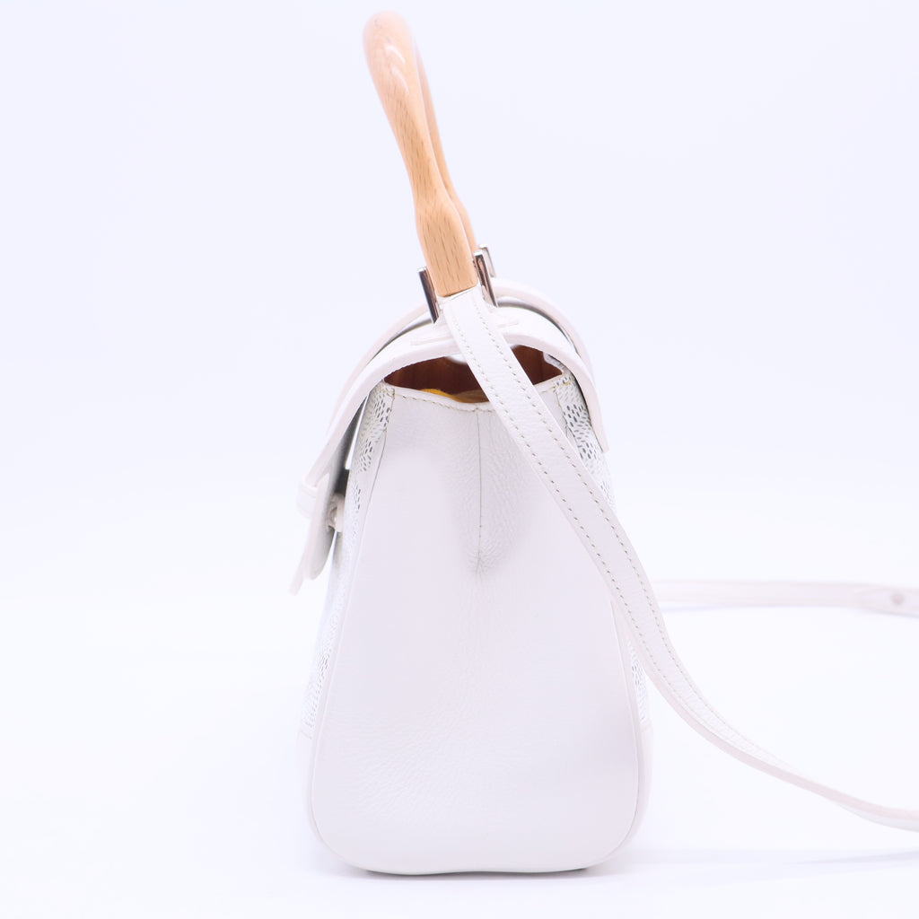 Saigon Top Handle Bag Coated Canvas with Leather Mini B20040