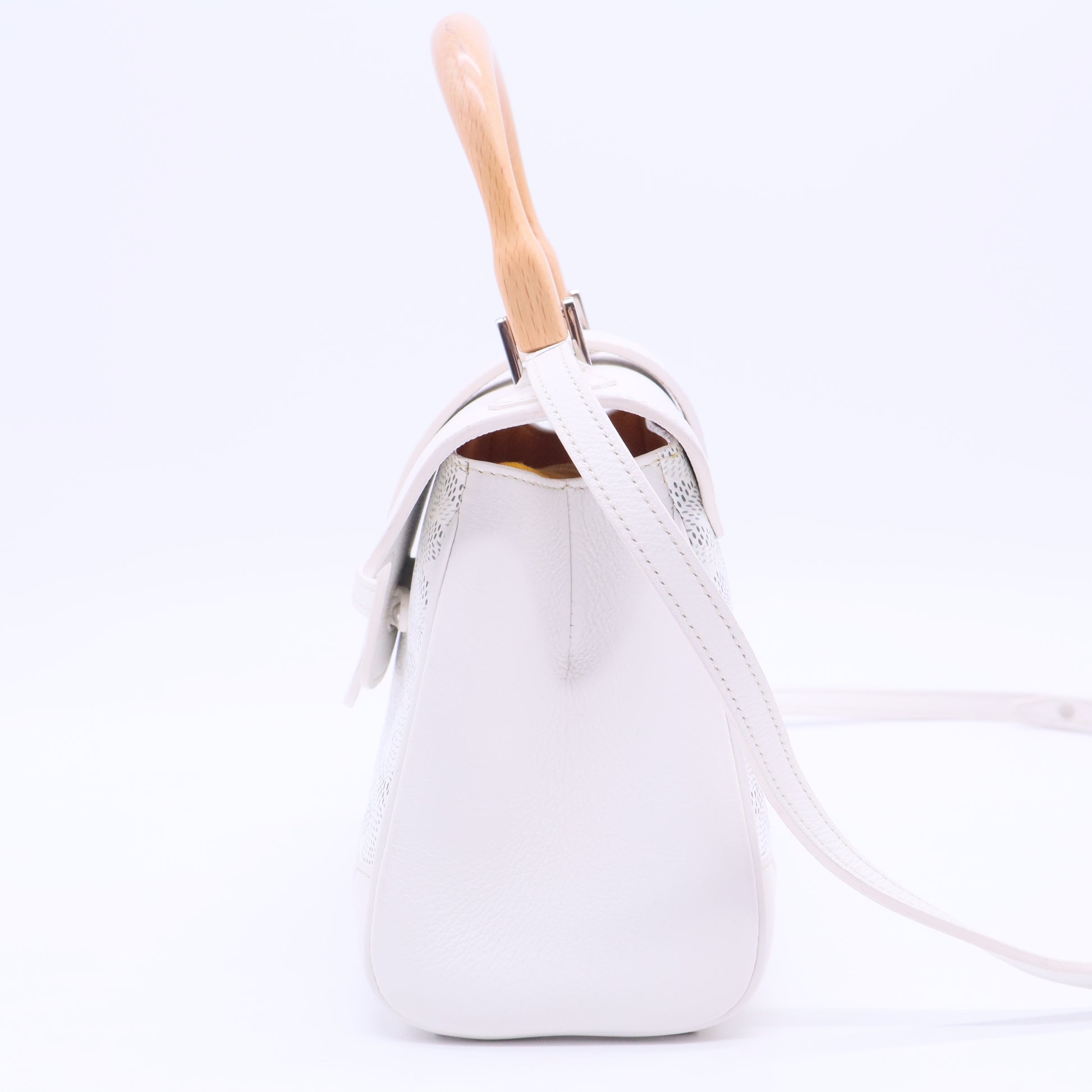 Saigon Top Handle Bag Coated Canvas with Leather Mini B20040