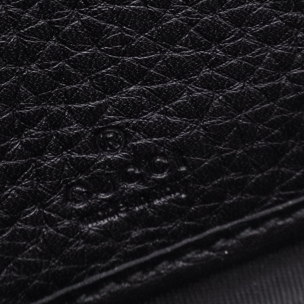 Black Leather Soho Zip Around Organizer Wallet GISEL