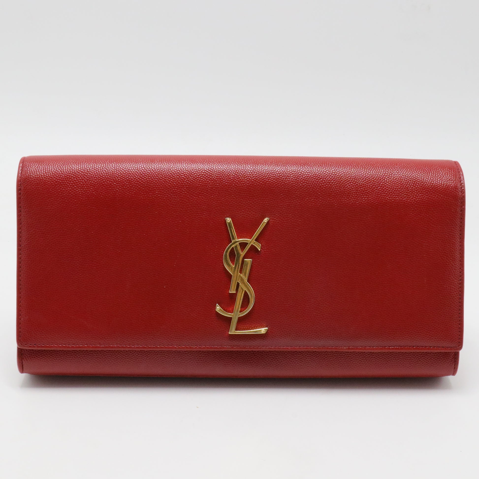 Classic Monogram Clutch Grainy Patent Long
