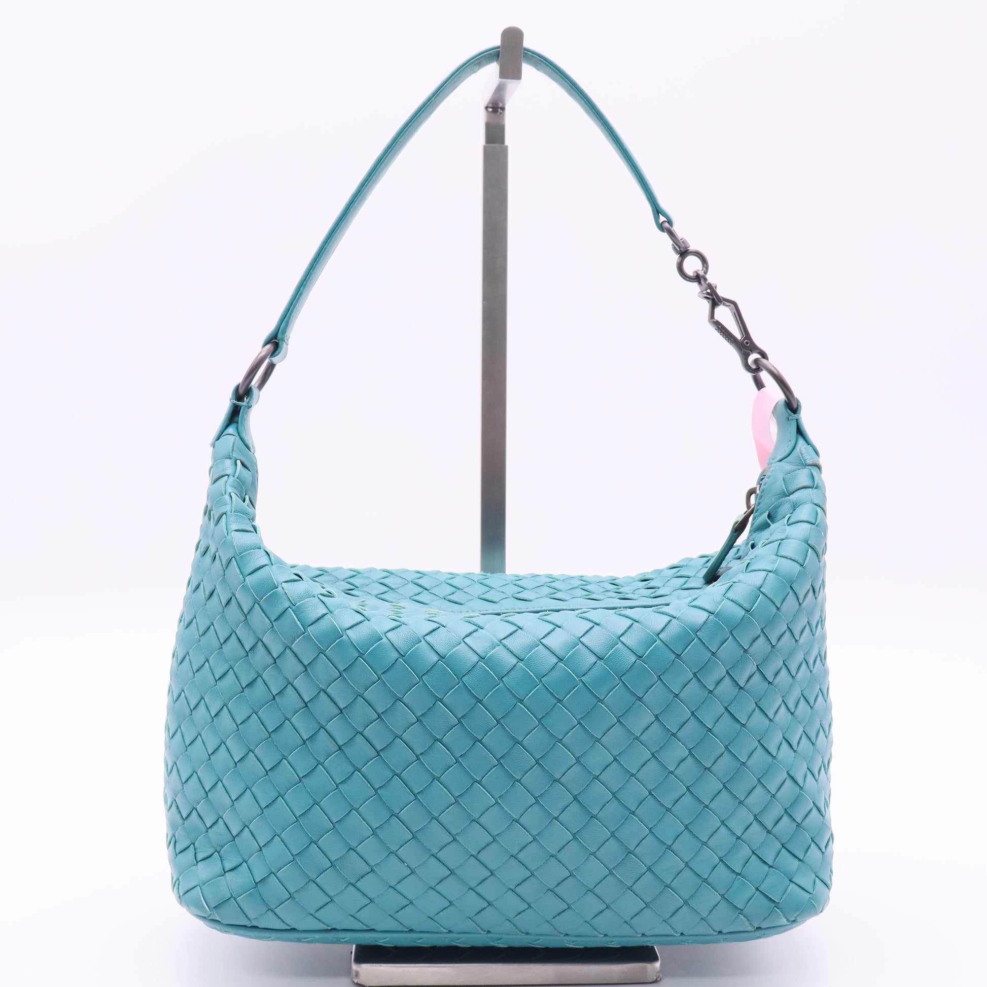 Bottega Veneta Green Woven Shoulder Bag twins