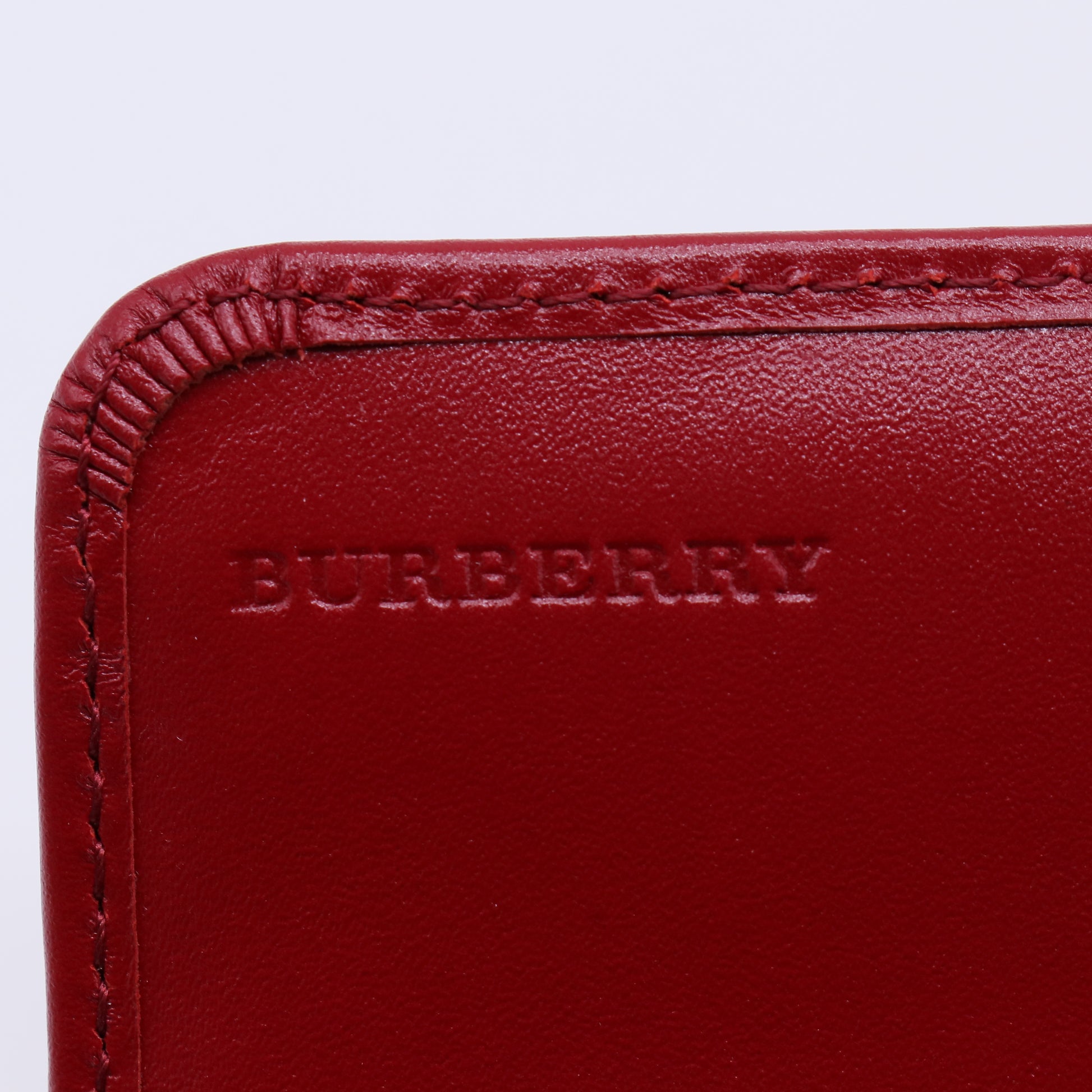 Burberry Haymarket Check Leather Continental Flap Wallet W21423