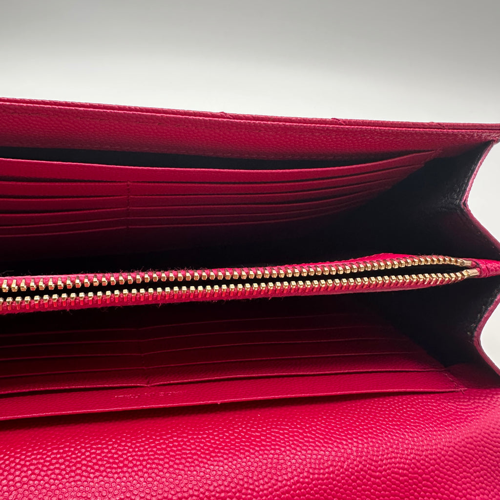 Classic Monogram Wallet on Chain Matelasse Chevron Leather Twins