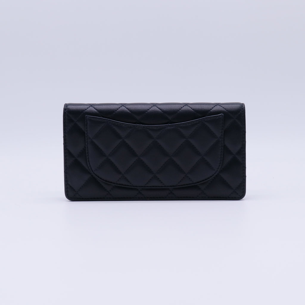 Chanel Classic Lambskin Quilted Flap Long Wallet W21297