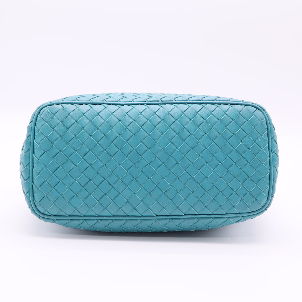 Bottega Veneta Green Woven Shoulder Bag twins