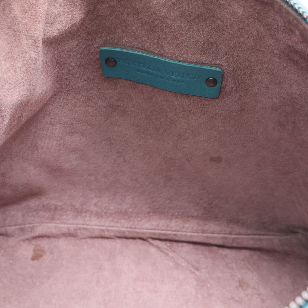 Bottega Veneta Green Woven Shoulder Bag twins