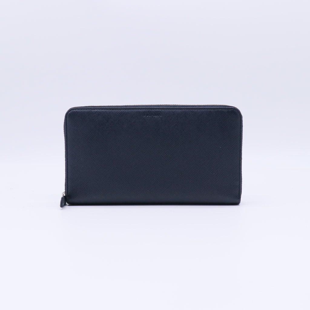 Prada Saffiano Leather Zip-Around Long Wallet W21292