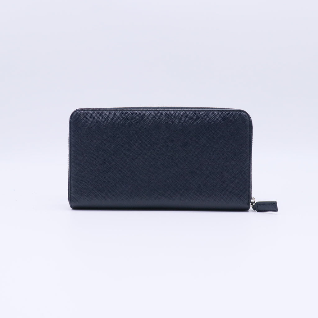 Prada Saffiano Leather Zip-Around Long Wallet W21292