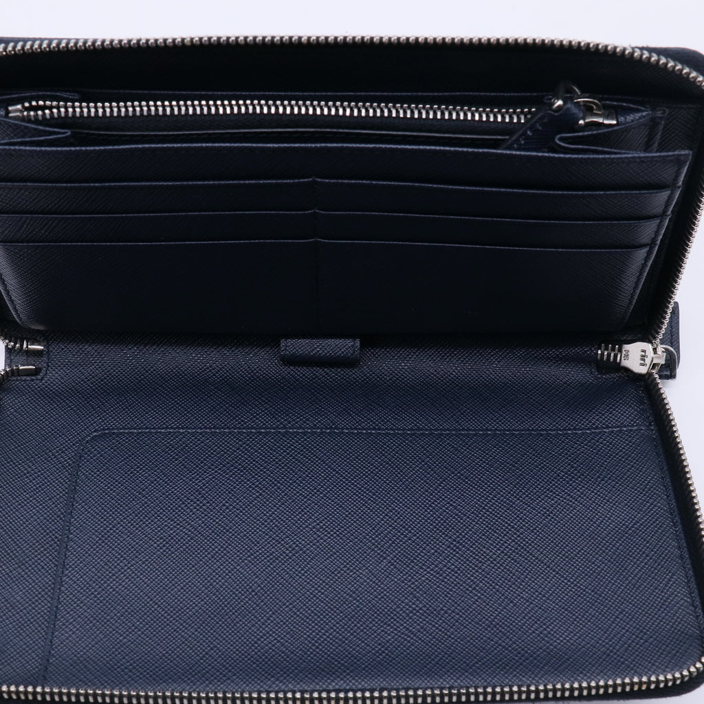 Prada Saffiano Leather Zip-Around Long Wallet W21292