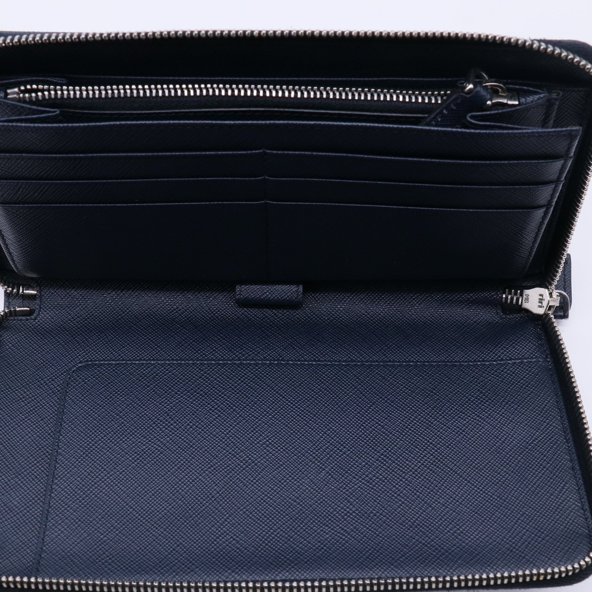 Prada Saffiano Leather Zip-Around Long Wallet W21292