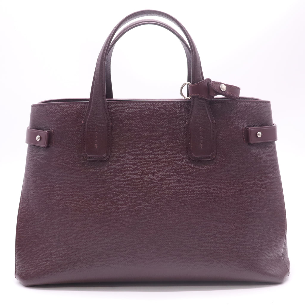 Burberry Burgundy Leather Medium Banner Tote B23094