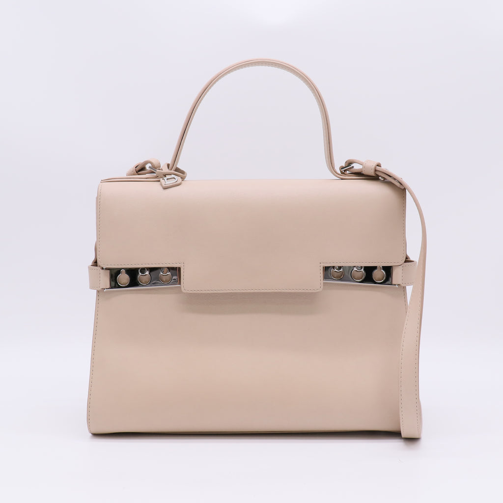 Delvaux Tempête MM Bag in Nude/Pink Beige Leather B23013