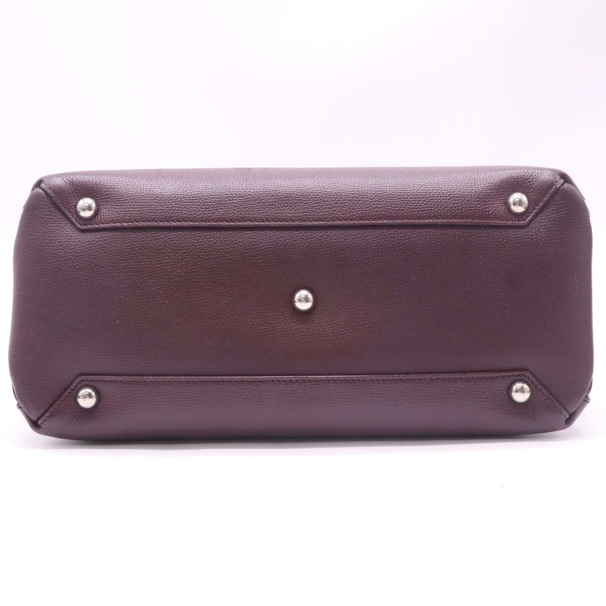 Burberry Burgundy Leather Medium Banner Tote B23094