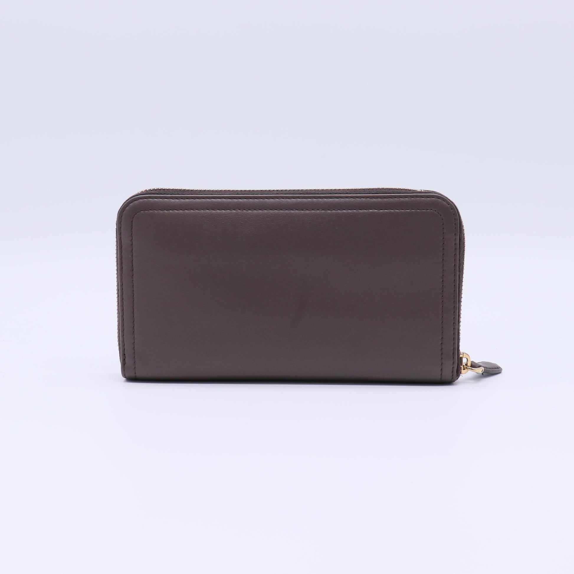 Prada Vitello Grain Zip Around Wallet W21281